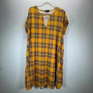 Vibe Sportswear Plaid Dress Size 3X Modern Career Summer